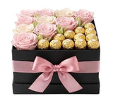Cute Box of Roses and Chocolate - Flowers Box London