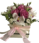 Cute Box Roses and Cymbidium Orchids