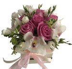 Cute Box Roses and Cymbidium Orchids