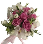 Cute Box Roses and Cymbidium Orchids - Flowers Box London