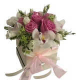Cute Box Roses and Cymbidium Orchids