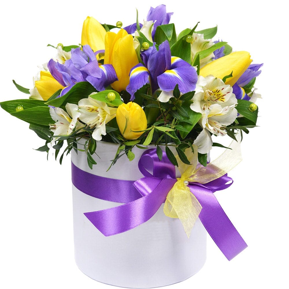 Cute Spring Flowers in Box - Fresh & Vibrant Blooms | Flowers Box London