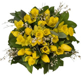 Daffodils and Tulips with Genista Bouquet - Flowers Box London