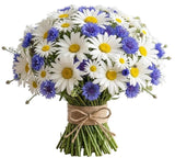 Daisies and Cornflowers Bouquet - Flowers Box London