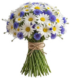 Daisies and Cornflowers Bouquet - Flowers Box London