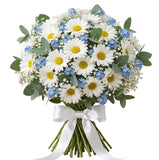 Daisies Bouquet with Gypsophila and Eucalyptus - Flowers Box London