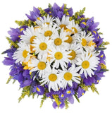 Daisy and Iris Bouquet - Flowers Box London