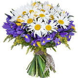 Daisy and Iris Bouquet - Flowers Box London