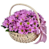 Daisy Chrysanthemum in the Basket - Flowers Box London