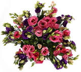 Dark Pink and Purple Lisianthus Bouquet - Flowers Box London