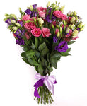 Dark Pink and Purple Lisianthus Bouquet