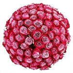 Deep Cherry Roses Bouquet - Flowers Box London