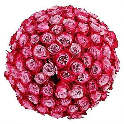 Deep Cherry Roses Bouquet - Flowers Box London