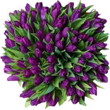 Deep Purple Tulips Bouquet - Flowers Box London