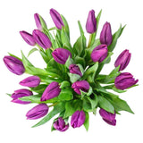 Deep Purple Tulips Bouquet - Flowers Box London