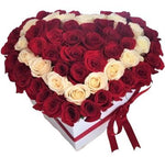 Delight Roses Hearts in a Box