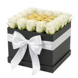 Delightful Box of Roses and Ferrero Rocher - Flowers Box London
