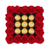 Delightful Box of Roses and Ferrero Rocher - Flowers Box London