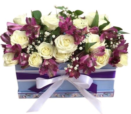 Delightful Box of Spray Roses and Alstromeria