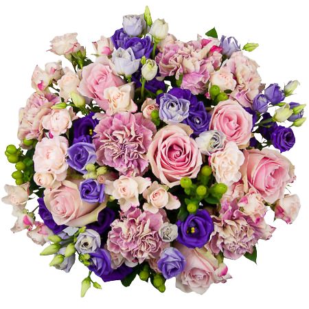 Delightful Pink and Purple Bouquet