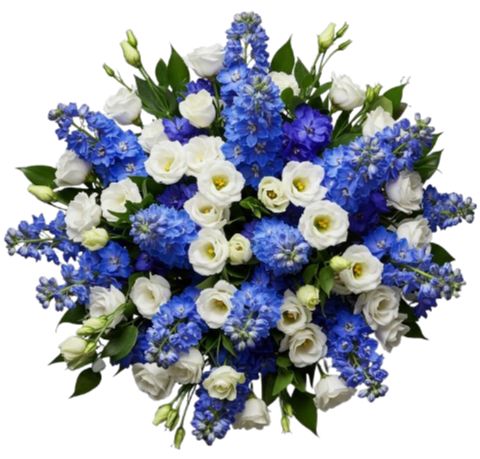 Delphinium with White Lisianthus Bouquet