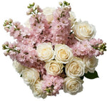 Delphinium with White Roses Luxury Bouquet