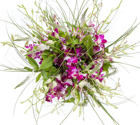 Dendrobium Orchids with Veronica Bouquet
