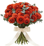 Dhalia Bouquet with Eucalyptus - Flowers Box London