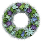 Door Wreath of Succulent in Spanish Moss