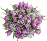 Double Tulips with Gypsophila Bouquet