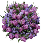 Double Tulips with Limonium Bouquet