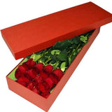 Dozen Red Roses Luxury Box - Flowers Box London