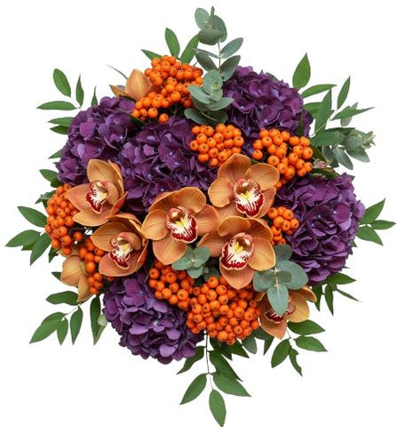 Dusky Elegance with Orchid Bouquet