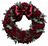 Elegant Wreath of Carnations and Roses - Flowers Box London