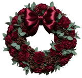 Elegant Wreath of Carnations and Roses - Flowers Box London