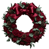 Elegant Wreath of Carnations and Roses - Flowers Box London