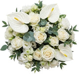 Eternal White Bloom Harmony Bouquet - Flowers Box London
