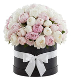 Exclusive Pink and White Peonies Box - Flowers Box London