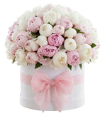 Exclusive Pink and White Peonies Box - Flowers Box London