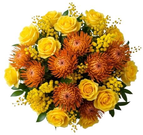 Exotic and Mimosa Bouquet - Flowers Box London