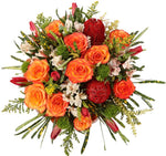 Exotic Banksia and Orange Roses Bouquet