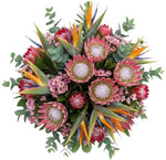 Exotic Bouquet of Birds of Paradise and Protea