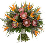 Exotic Bouquet of Birds of Paradise and Protea