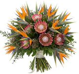 Exotic Bouquet of Birds of Paradise and Protea
