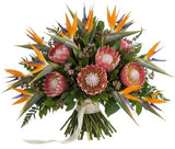 Exotic Bouquet of Birds of Paradise and Protea