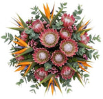 Exotic Bouquet of Birds of Paradise and Protea