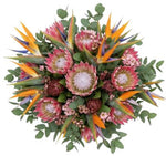 Exotic Bouquet of Birds of Paradise and Protea