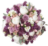 Fabulous Bouquet of White and Lavender Blooms - Flowers Box London