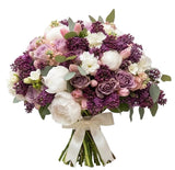 Fabulous Bouquet of White and Lavender Blooms - Flowers Box London