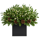 Festive Elegance Box of Mistletoe and Cones - Flowers Box London